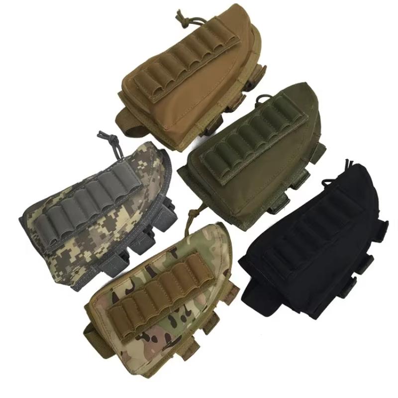 Outdoor Tactical Hunting Support Cheek Pouches Accessories Bag 98K CS Fan 2-in-1 Bullet Bag Portable Stock Bag