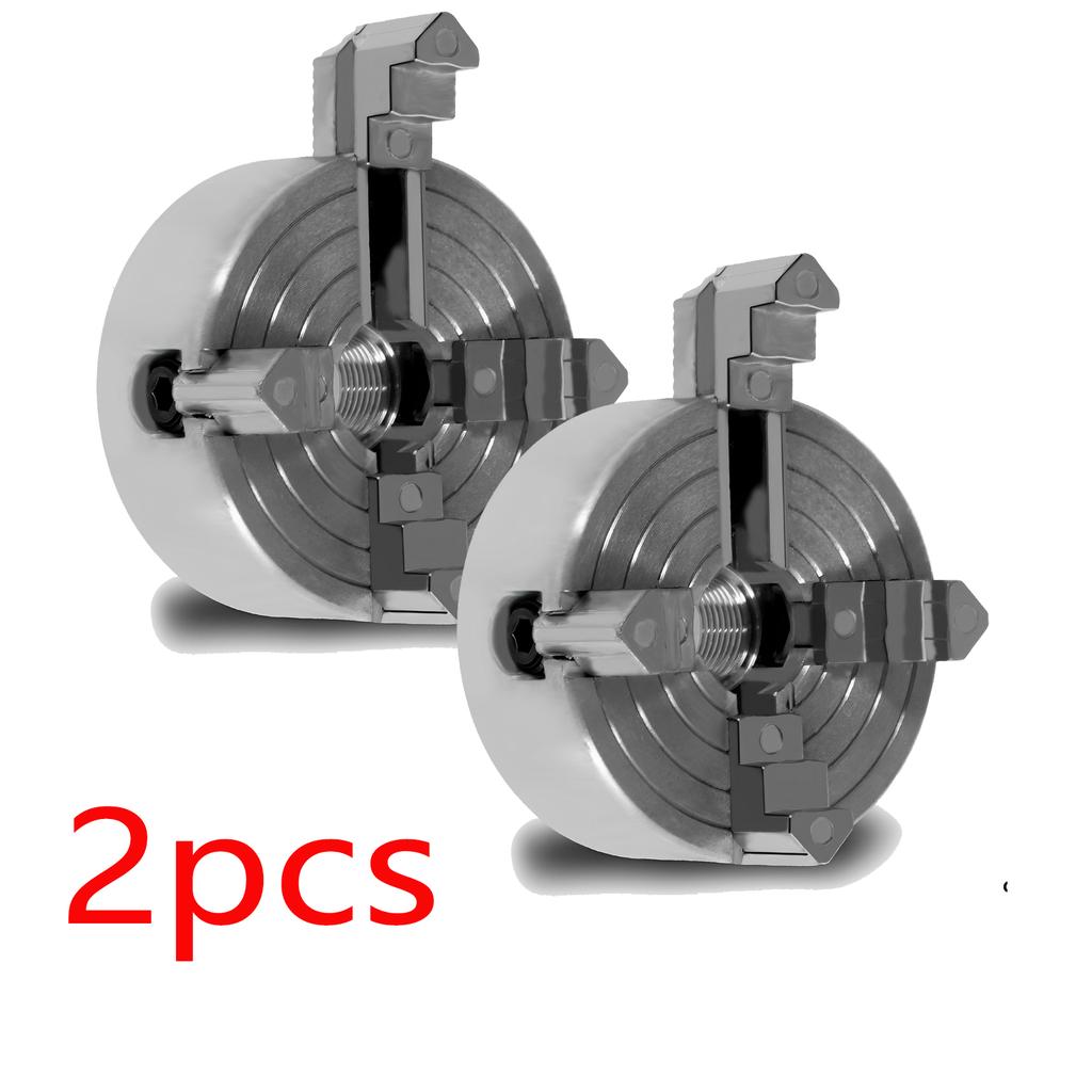 Uchwyt tokarski 4-szczękowy, samocentrujący uchwyt tokarski ze stopu cynku, klucz i korbowód, akcesoria tokarskie, tokarka do obróbki drewna