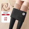 Fleece Leggings for Women To Wear Outside Autumn and Winter Gray High-waisted Thickened Ginger Fleece Long Johns Extra Thick Thermal Cotton Pants