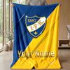 Ifk göteborg Testo Nome Personalizzato Coperta di Flanella Logo Calcio Coperta in Pile Personalizzata Regalo Speciale per Divano Camera da Letto Casa