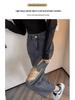 Hong Kong Retro Women's Ripped Slimming Wide-Leg Jeans, Nine-Tenth Length, Summer 2026 Style