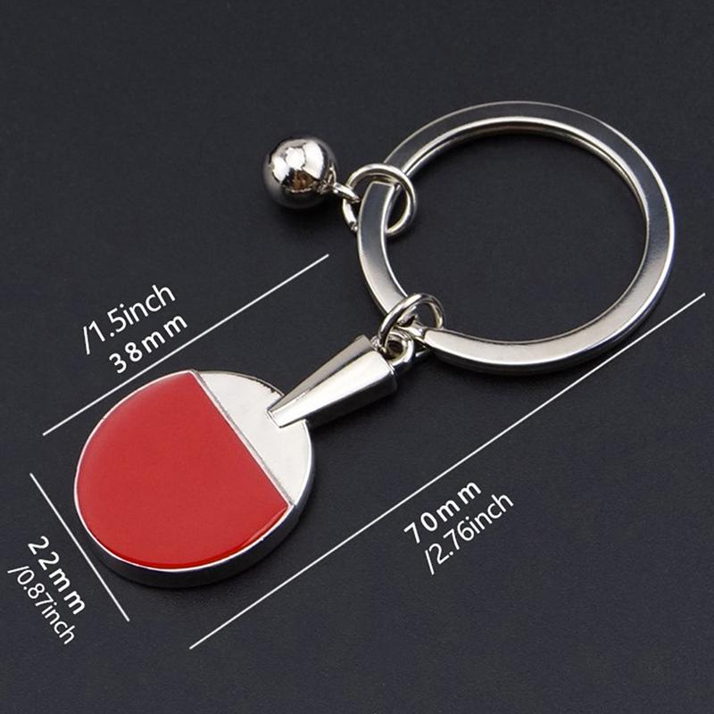 Sport Ping Pong Table Tennis Ball Keychain Creative Ping Pong Bat Key Ring Keychains Car Key Chain Souvenir Gift