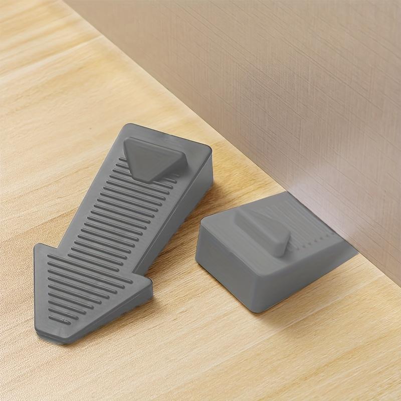 Heavy-Duty Plastic Door Stoppers for Bottom of Door On Floor - Stackable Adjustable Wedge Stabilizers, Polished Finish, Prevents Drafts & Energy Loss