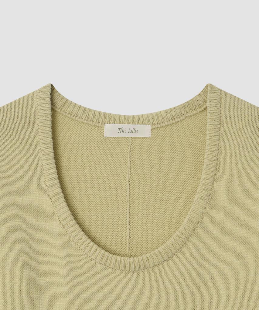 Deolil Clair U-Neck Knit_Lime