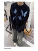 Unisex Butterfly Round Neck Sweater - Trendy, Soft & Fluffy Knit for Winter