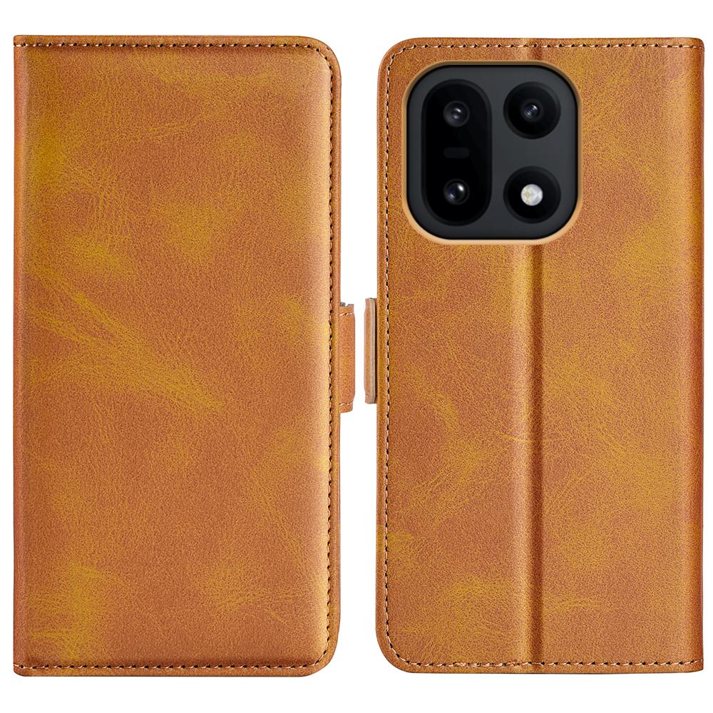 For OnePlus 15 5G Case Calf Texture Leather Wallet Phone Cover