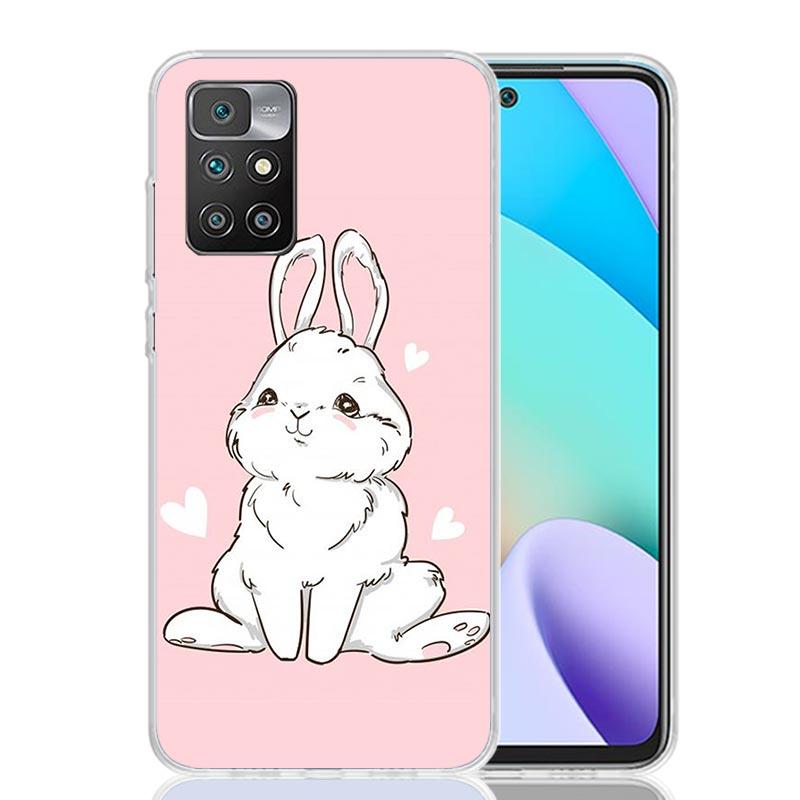 Cute Bunny Baby Rabbits Case Phone Cover for Xiaomi Redmi 13 13C 14C 12 12C 10 10C 10A 9 9C 9A 9T 8 8A 7 7A 6 Pro 6A K70 K60 K40