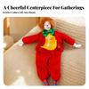 Clown Figurine with Cloth Body Adorable Handmade Lovely