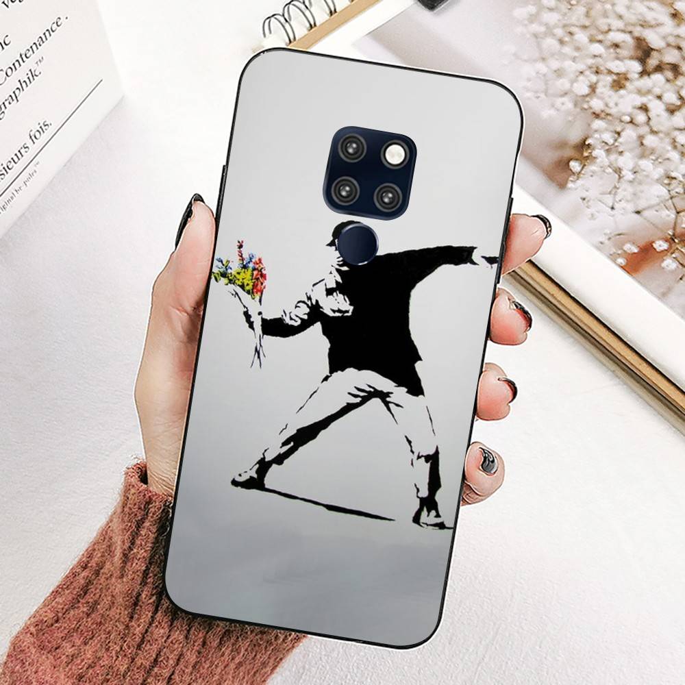 

Graffiti Artist Banksy Phone Case For Huawei P 8 9 10 20 30 40 50 Pro Lite Psmart Honor 10 lite 70 Mate 20lite Huawei P20 Lite