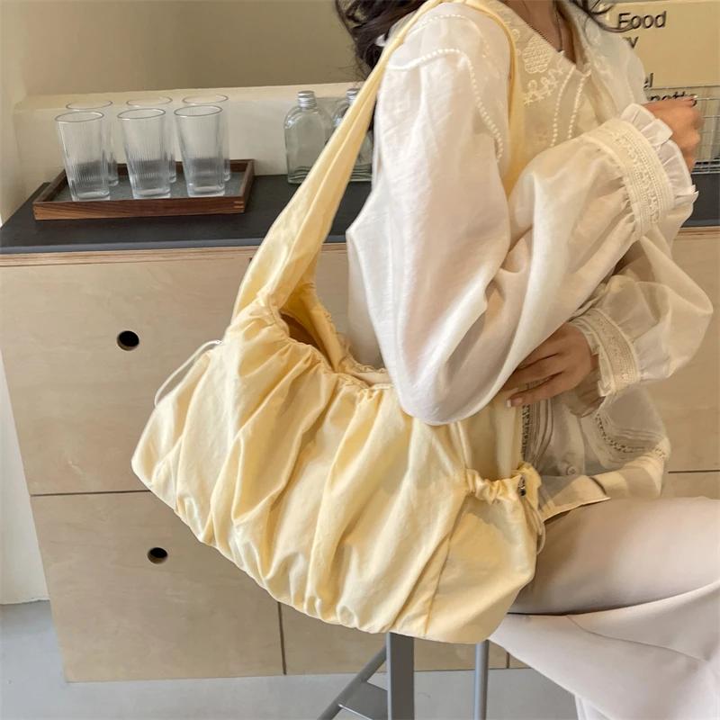 Fashion Nylon Pleated Women's Crossbody Bag  Casual Trend Versatile Large Capacity Tote Women's Shoulder Bag