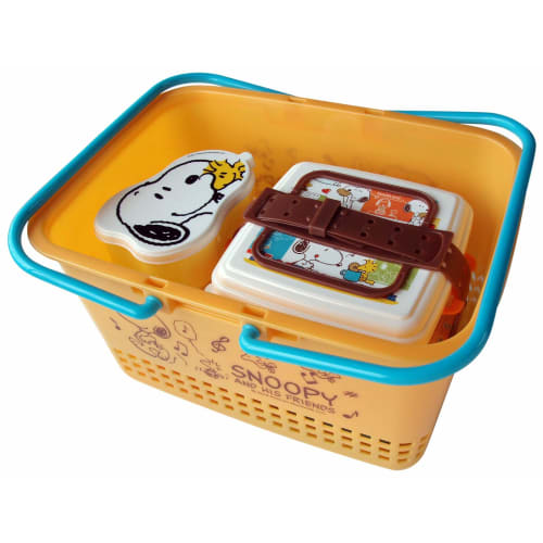T-World Large Lunch Box, Yellow, 34 x 27.8 x 20.5 cm (H), "Snoopy Comic" Design, 4000Y, Pack of 5