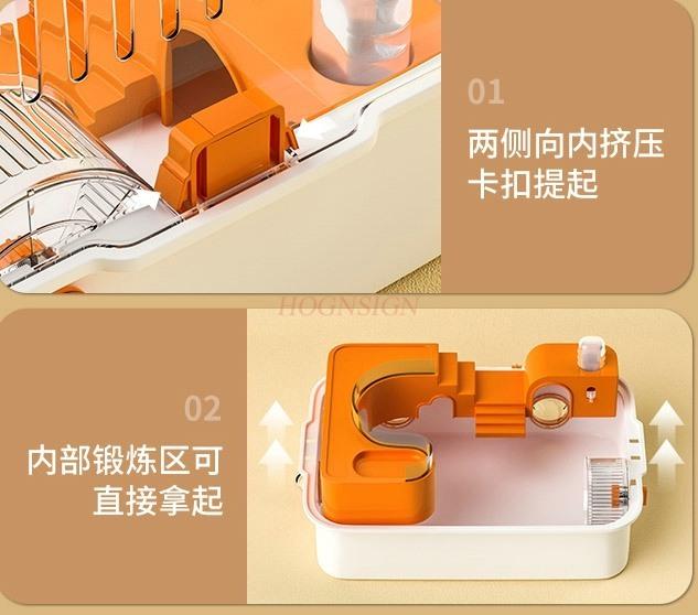 Hamster Cage Acrylic Tunnel Cage Gold Wire Bear Cage Special Anti Bite Luxury Hamster Supplies