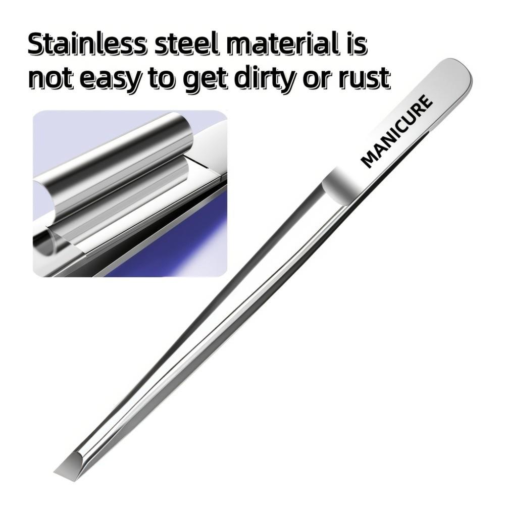 Oblique Pointed Tip Multi Functional Slant Tweezers High Quality Precision Tweezers  Beard