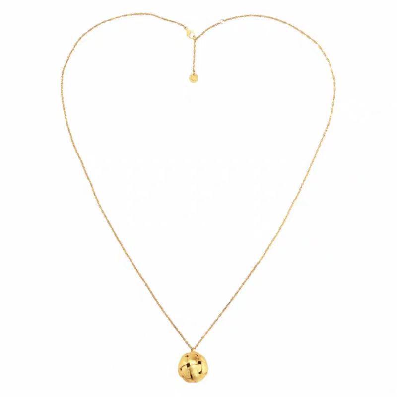 Hollow Knit Pompon Pendant Long Necklace: High-End Matte Sweater Chain for Autumn & Winter