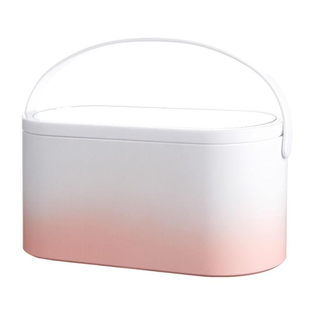 Touch Control Makeup Organizer Box Adjustable Angle Vanity Mirror LED Makeup Mirror  Bathroom