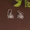 Lotus Earring, Citrine Silver Earring, Women Jewelry, 925 Sterling Silver Handmade Jewelry, Dangle Earring, Gift For Her