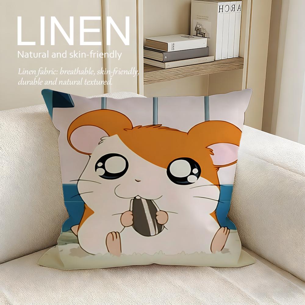 

Cute Hamtaro Cushion Cover Pillowcase Set Pcs x x Breathable Washable Sofa Cushion Cover 30X30cm