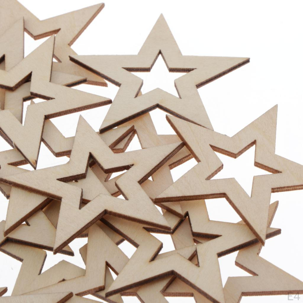 Cut Pieces Embellishment Wooden Shape Craft Wedding Decor
