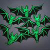10pcs Halloween Glow-in-the-Dark Hanging Bats, Suitable for Holiday Decorations, Halloween Hanging Decoration
