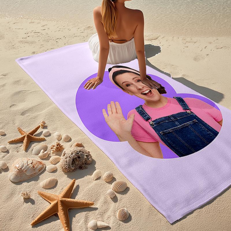 Ultra-Soft Beach Towel with Ms. Rachel Theme,Ideal for Pool - Camping, Diving - Perfect Travel Essential, Vibrant Beach Towel.