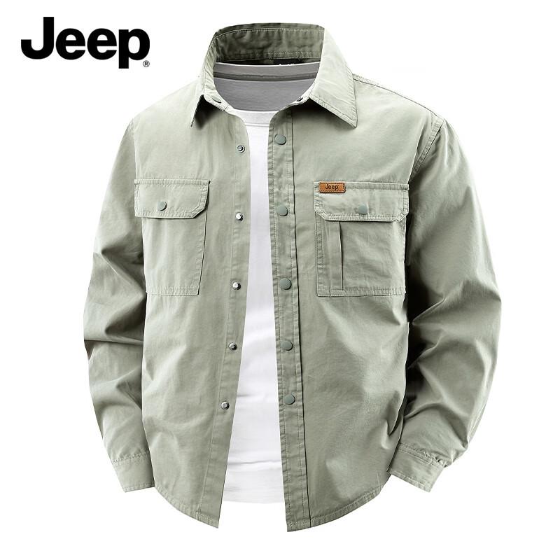 JEEP Men s Pure Cotton Casual Short Sleeve Shirt L