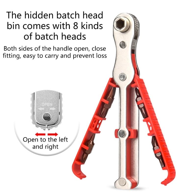Bidirectional Ratchet Screwdriver Set Ratchet Wrenches Screwdriver Bit Set Ratchet Right Angle Screwdriver Ratchet Offset