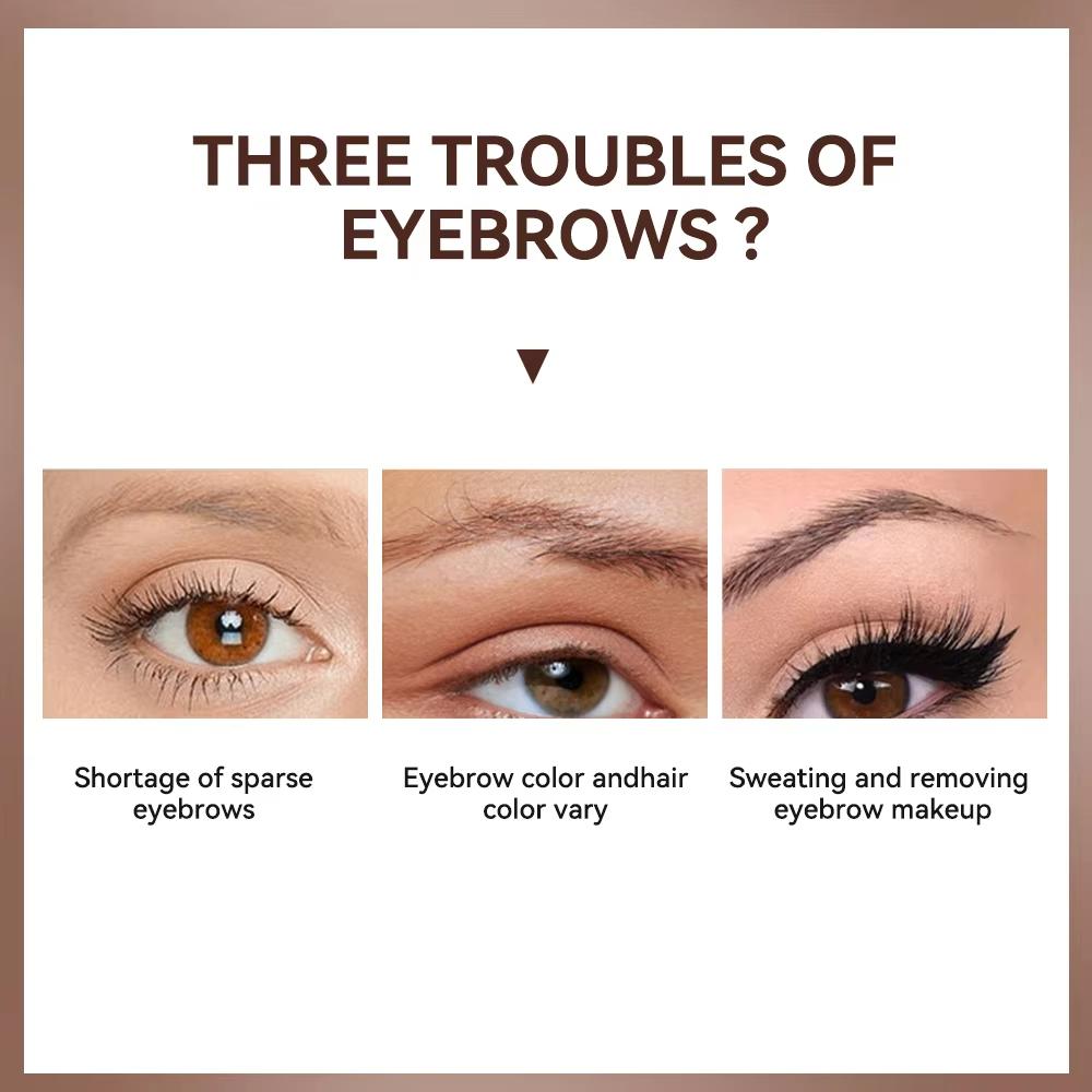Long Lasting Waterproof Eyebrow Gel Highly Tinted Liquid Makeup Sweatproof Natural Finish Brown Black 4 Colors Cosmetics