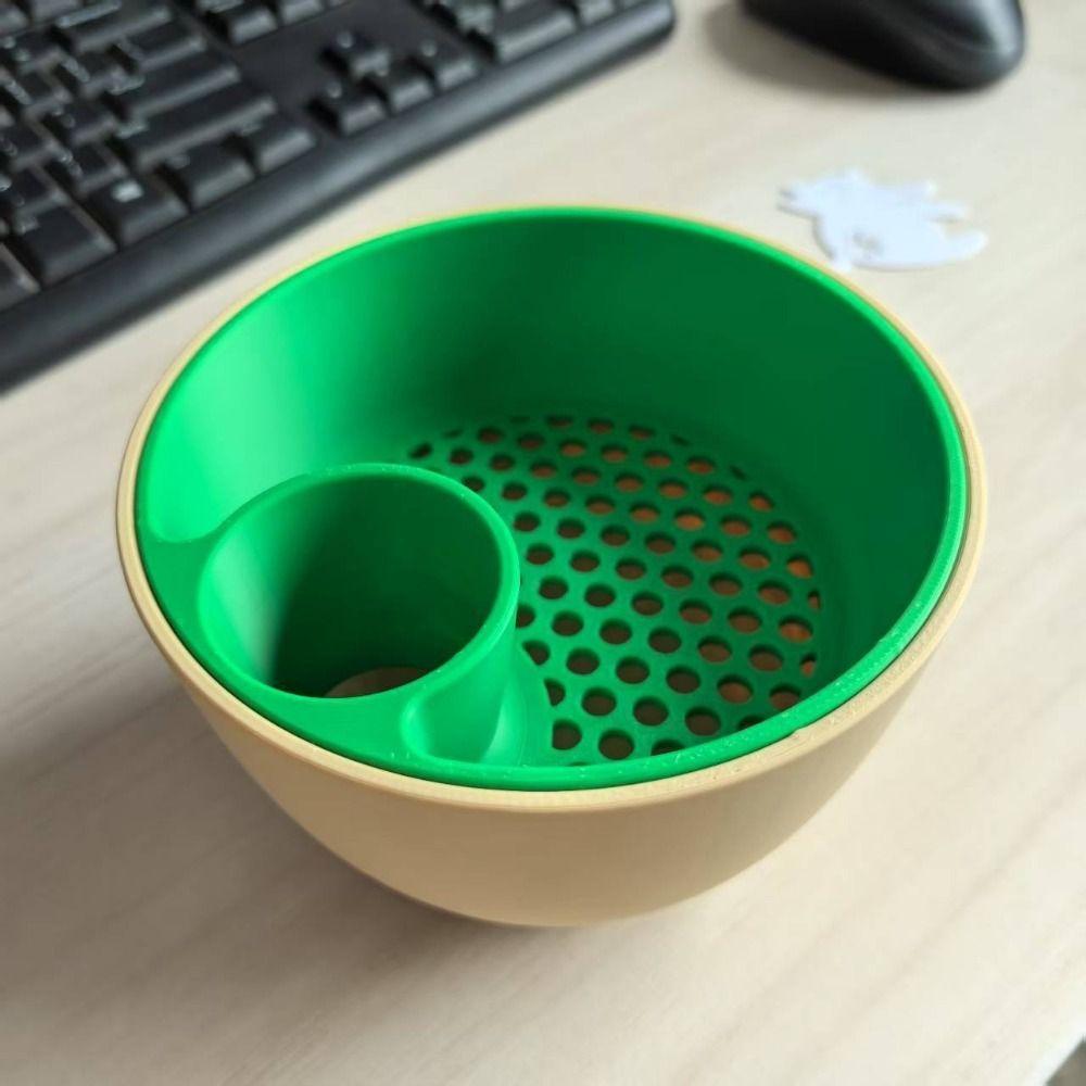 3D Printed Double Nut Bowl Round Berry Strainer Basket Practical Snack Serving Bowl Easy To Clean