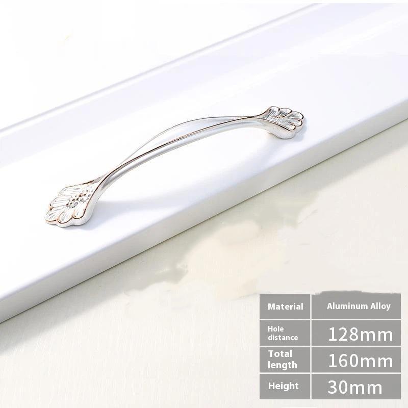 Modern Nordic Cabinet Handles White Amber Aluminum Alloy Black Drawer Pulls For Furniture Door Knocker