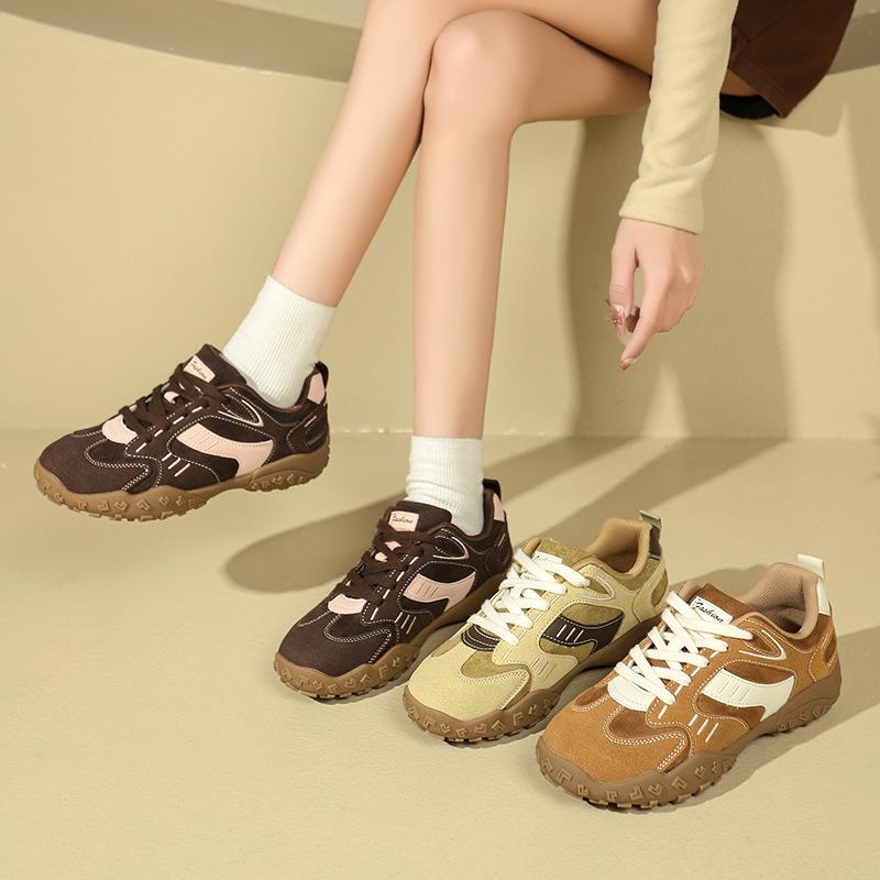 Retro niche design dad shoes women 2025 summer and autumn new thick-soled German training shoes versatile soft-soled sports and leisure shoes