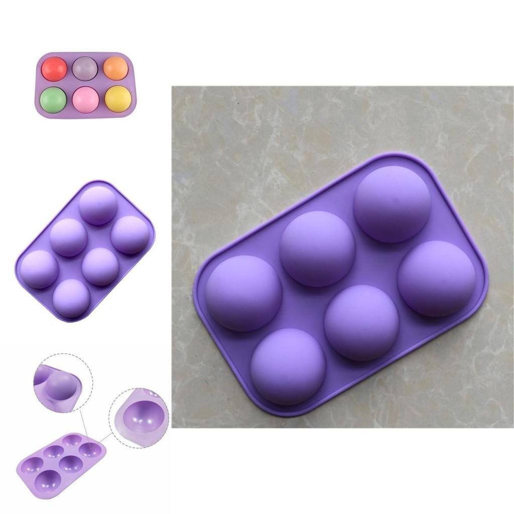 Premium 3D 6-Loch Halbkugel Silikon Schokoladenform für kreative Kuchenbackfreuden