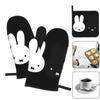 Miffy Pot Holders and Oven Stylish and Cute Oven Mitts with Scalding and Set of Kitchen Gloves for Left and Right Unisex Heat-Resistant Mitts,