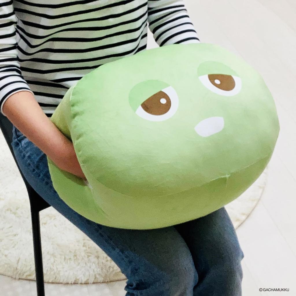 MORIPiLO Gachapin Mukku Gachapin Me Soft and Soft to the Plush Nap Morishita Makura & (Hug Cushion) Touch, Toy, Pillow, 38x25x26cm, Green, Character,