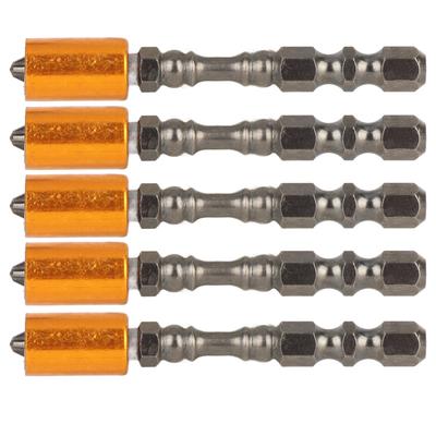 5Pcs Screwdriver Bit Alloy Steel Magnetic Coil Screw Fastening Or Lossening Tool 65mm