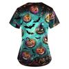 Women's V Neck Fashion Casual Halloween Printed Tops Dry- Top
