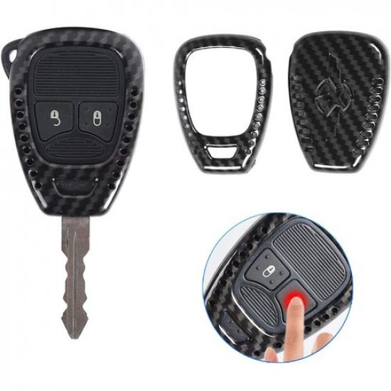 for Jeep Wrangler JK 2007-17 Key Fob Cover Case Shell Fob Protection Replacement