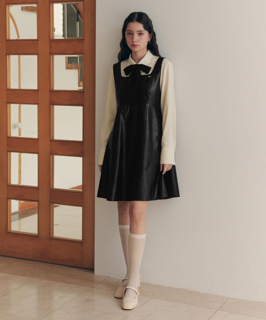 Zero Street Luna Leather Dress / Black