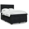 VidaXL Bed Slat Base with Mattress Black 140x200 Cm Velvet 3293238