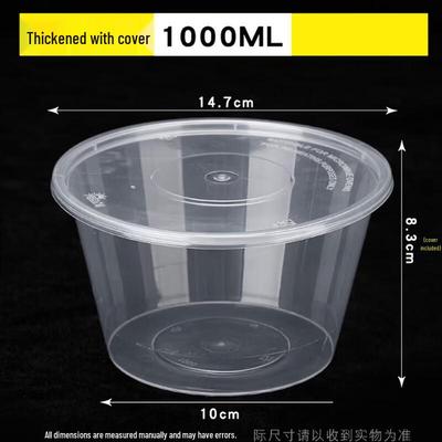 Disposable Transparent Round Food Containers with Lids
