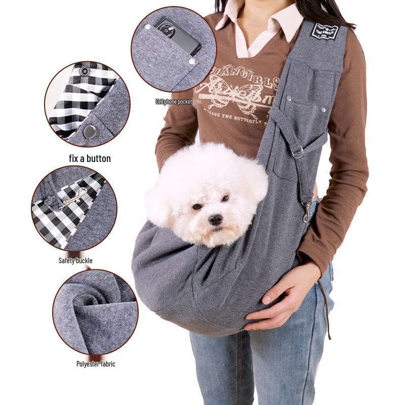 Foldable Portable Solid Color Pet Shoulder Bag for Small Dogs
