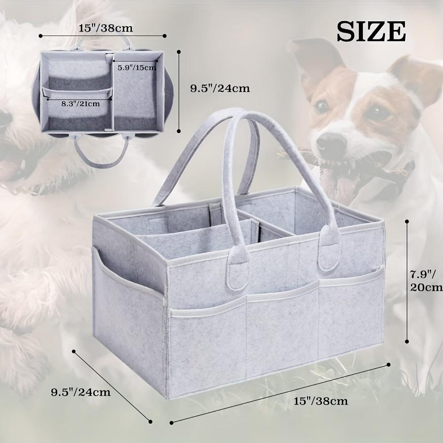 Tragbare Organizer-Tasche für Hundepflegezubehör mit mehreren Taschen