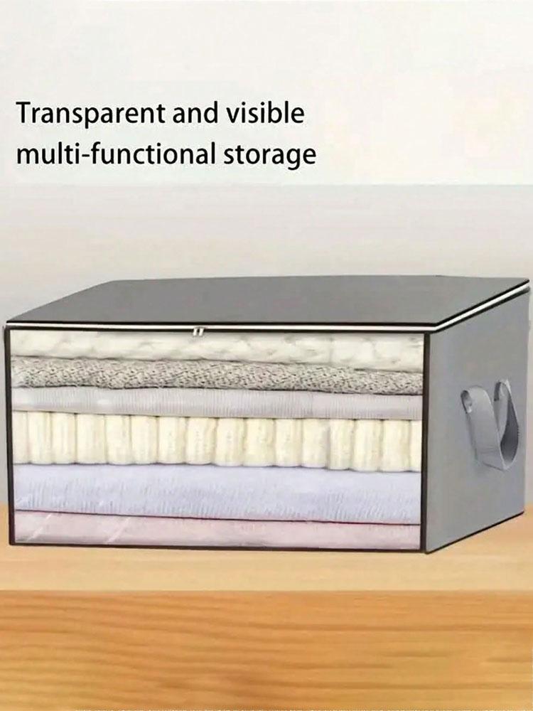 2 Stück Vlies-Aufbewahrungstasche faltbare Aufbewahrungstasche Kleiderschrank Kleidung Aufbewahrungstasche staubdicht große Kapazität