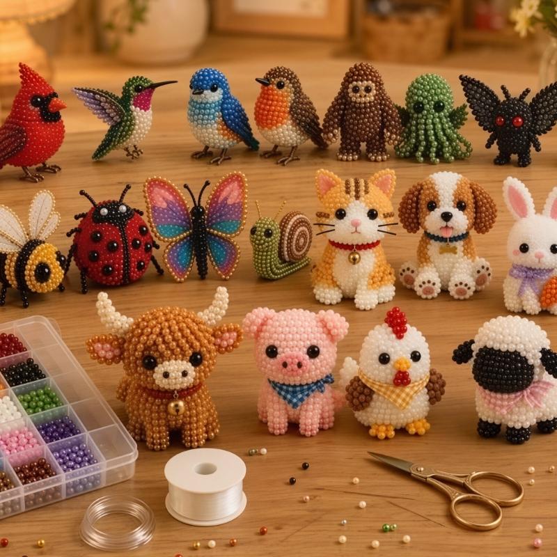 3D Beaded Animals Complete Set For Kids Room Decoration Educational Toy For Kids Classroom Activity