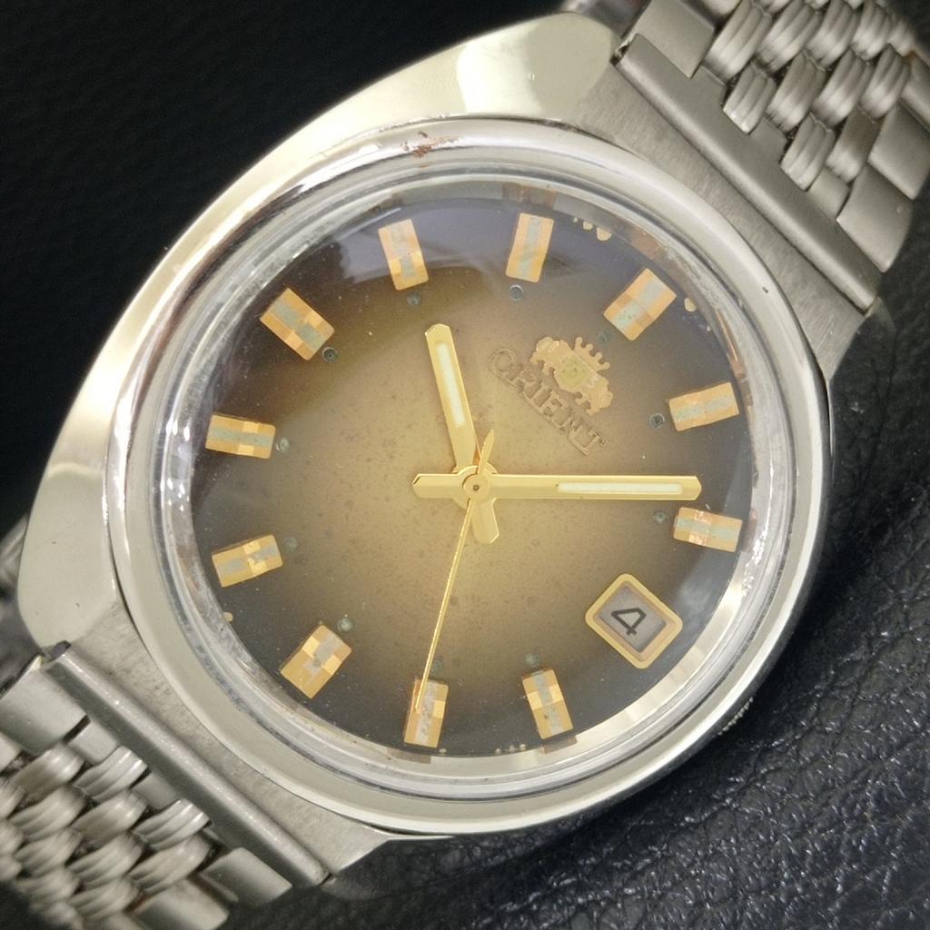 

ПОДЛИННЫЕ ВИНТАЖНЫЕ МУЖСКИЕ АВТОМАТИЧЕСКИЕ ЧАСЫ ORIENT 48741 ЯПОНСКИЕ ОРИГИНАЛЬНЫЙ ЦИФЕРБЛАТ a703499-1 R213c-a703499