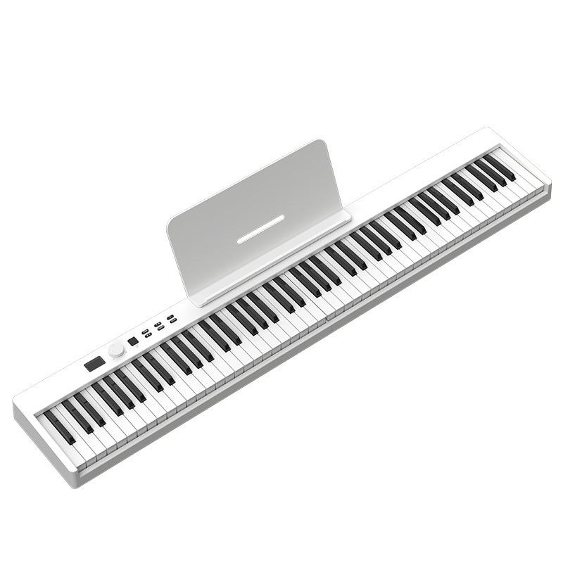 Rechargeable 88-Key Foldable Portable Bluetooth MIDI Keyboard for Beginners and Adults
