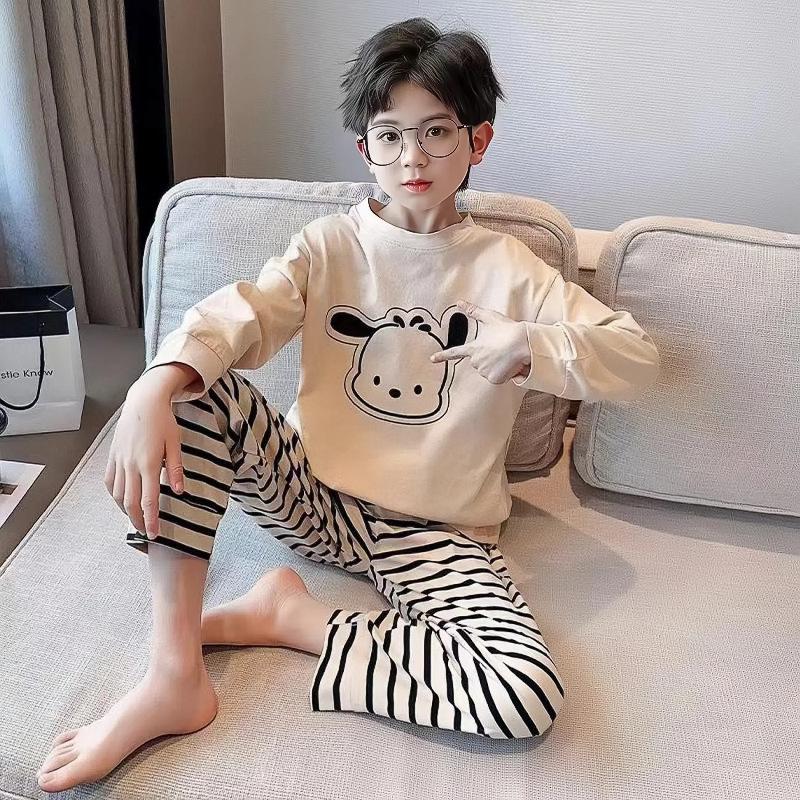 Boys' Cartoon Pajama Set - Long Sleeve, Spring/Autumn