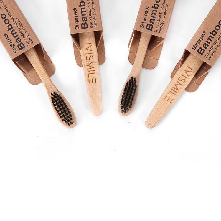 Hot Sell 100 % Natural Bamboo Soft Eco-friendly Bamboo Toothbrush Hotel Disposable Toothbrush with Toothpaste