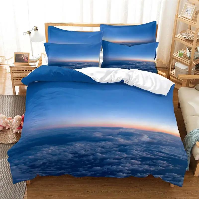 

100% Полиэстер Комплект Постельного Белья США CalifKing Зимняя Спальня Пододеяльник Наволочки Домашний Текстиль Комплект Дропшиппинг Оптом На Заказ EU single(135x200cm)