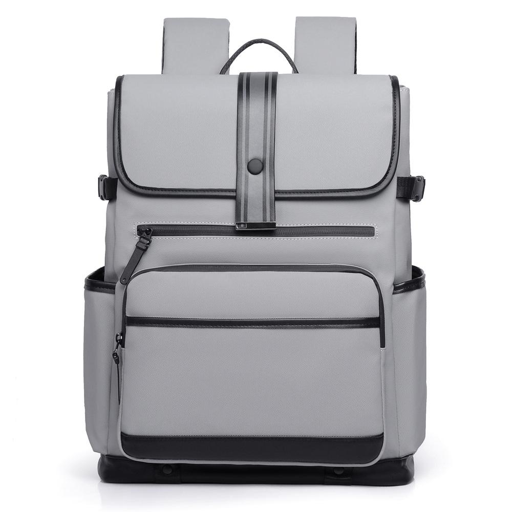 TS JYL laptop bag,Fashion Flip Backpack New Business Laptop Bag Casual Light Large Travel Student Bag OneSize серый