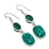 Natural Green Onyx, Diopside 925 Sterling Silver Jewelry Earring 2.09" AEE-11231